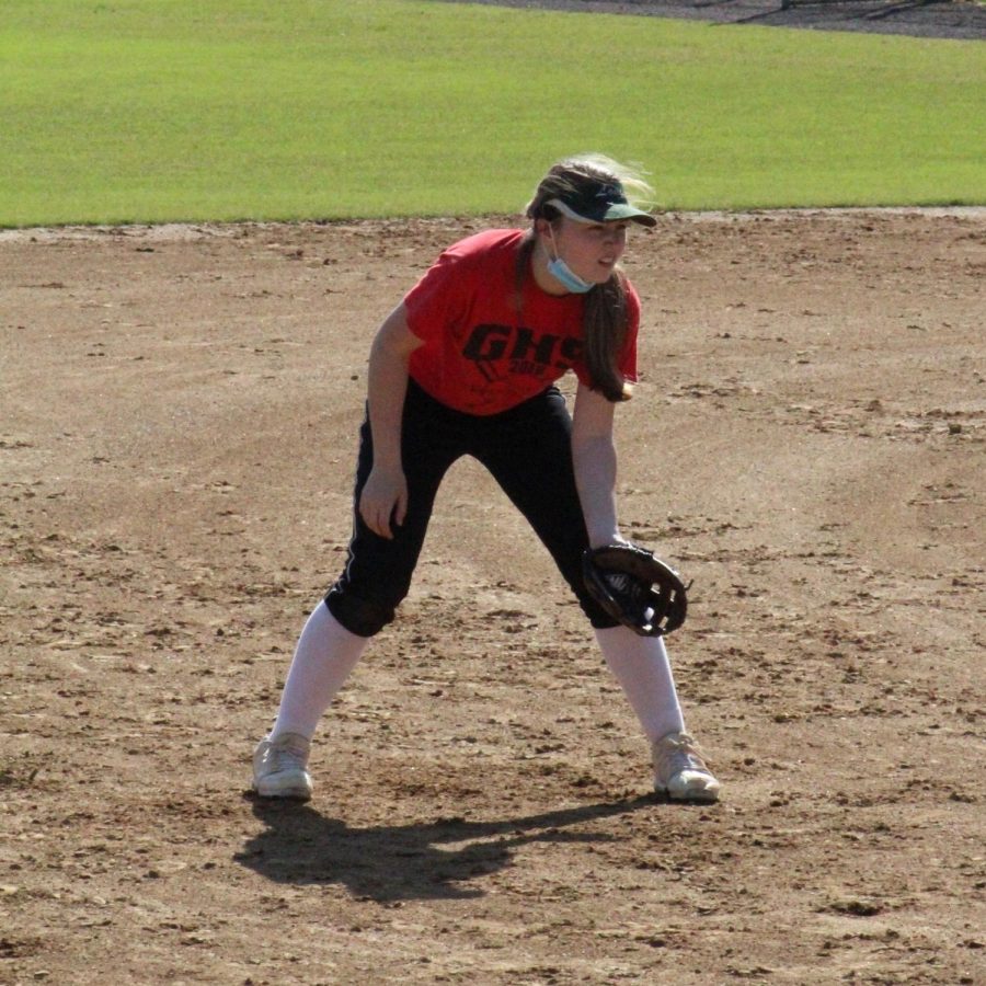 Junior Lilly Jordan prepares to make a play at practice.