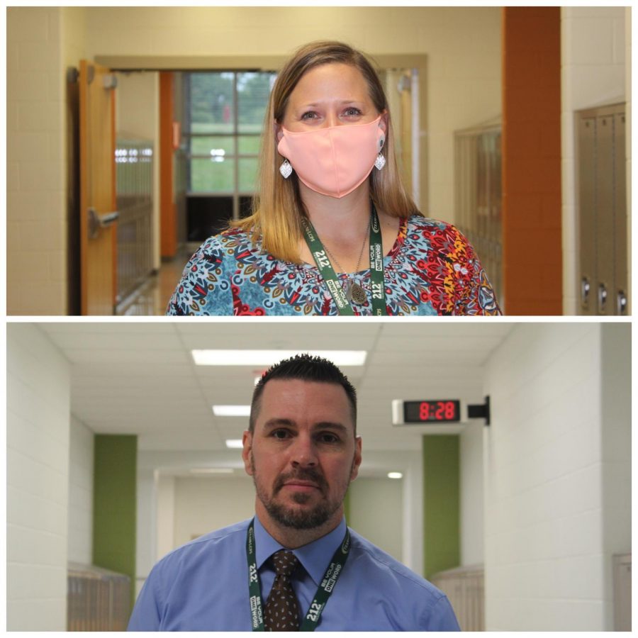 Mrs. Cash is pictured on the top and Mr. Evans is pictured on the bottom.