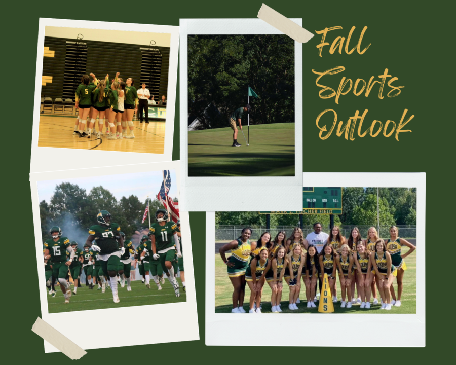 Fall+Sports+kick+off+their+season+openers.+Pictured+are+football%2C+volleyball%2C+golf+and+sideline+cheer.