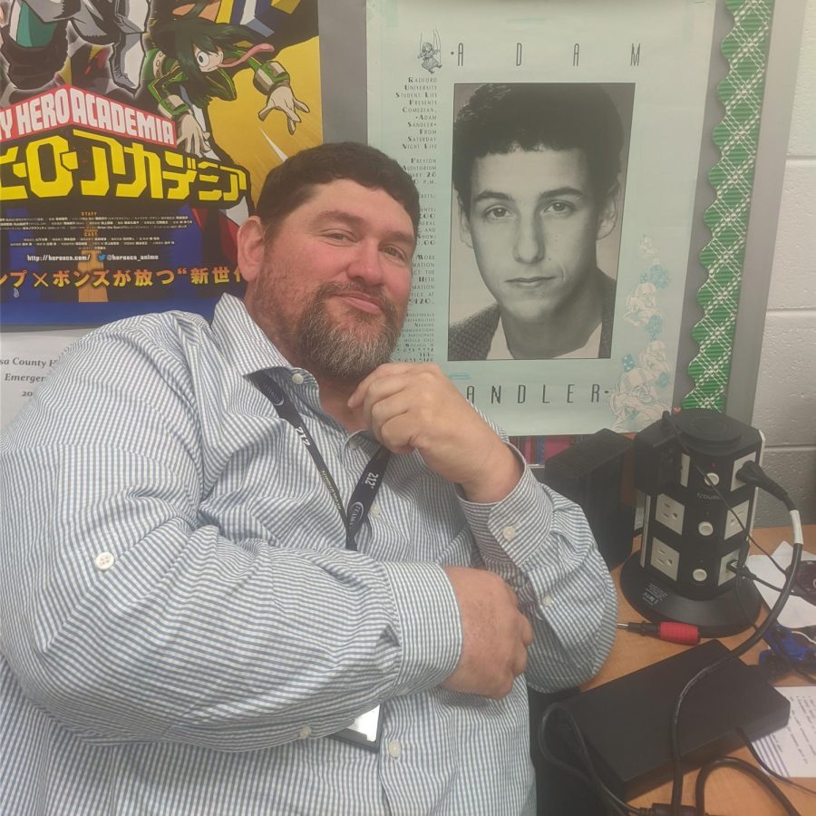 Photo courtesy of Adam Nizami featuring new television and media productions teacher Kenneth Kilinski.