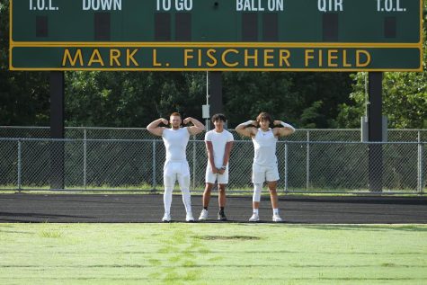 Quinton Wash, MYSTERY PERSON, and Austin Talley are featured all decked out for the white out theme. 