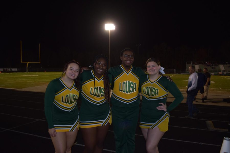 Our cheerleaders ready to cheer us to victory. 