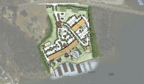 The blueprint for the Lake Anna Resort, given at the Board of Supervisers meeting. 