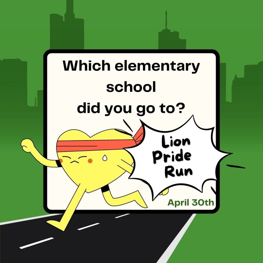 Photo created off Canva by Editor in Chief Ashlynn Harding featuring the date of the Lion Pride Run. Mrs. Fletcher will be running back to the roots and going throughout the county on Thursday, April 30th. 