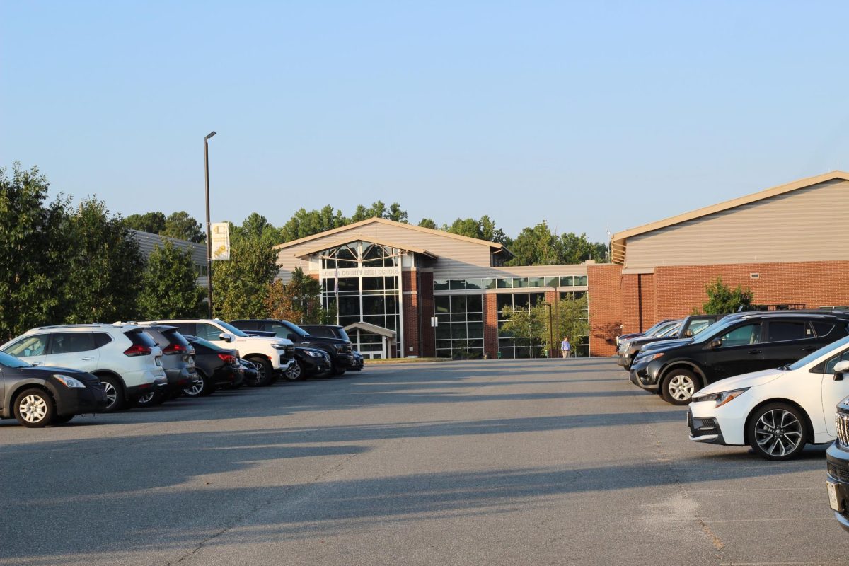 Louisa County High School awaits the arrival of the students, faculty, and staff.