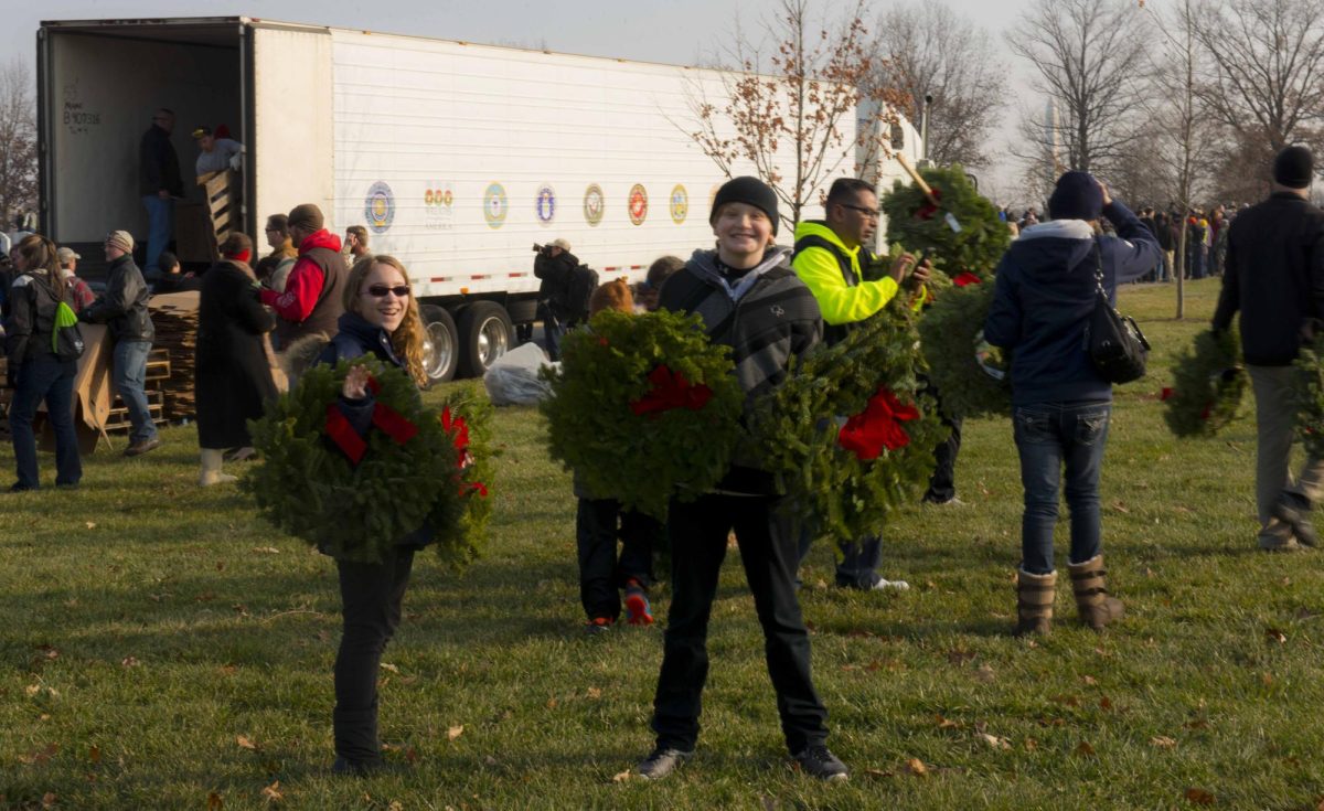 Participants in the annual Wreaths Across America.