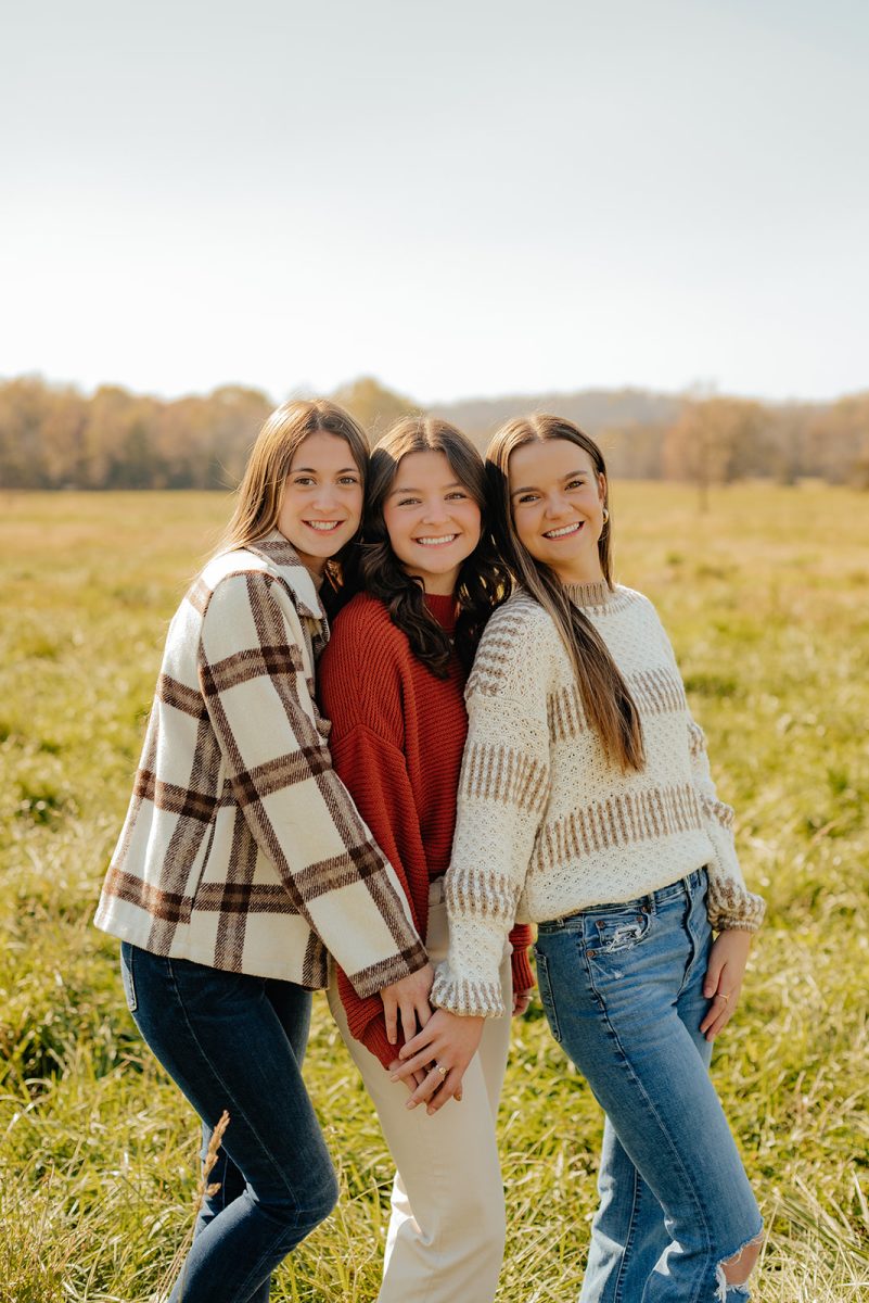 Mia Bracken, Mallory Greslick, and I doing a fall mini shoot with Haley Rosson.