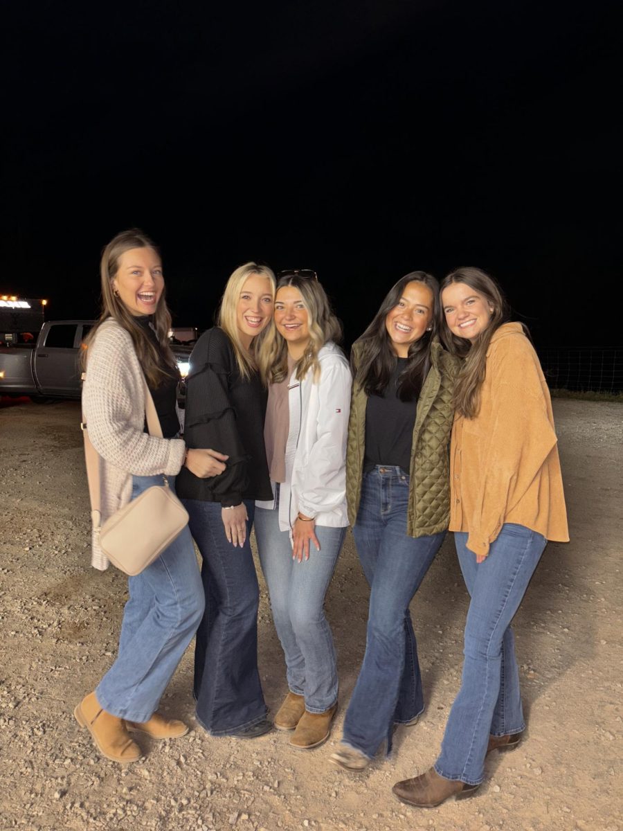 Cassie Duerson, Ellen Rosson, Charlee Davis, Keira Apple, and I after the Quaker Hill Farm Bull Sale. 