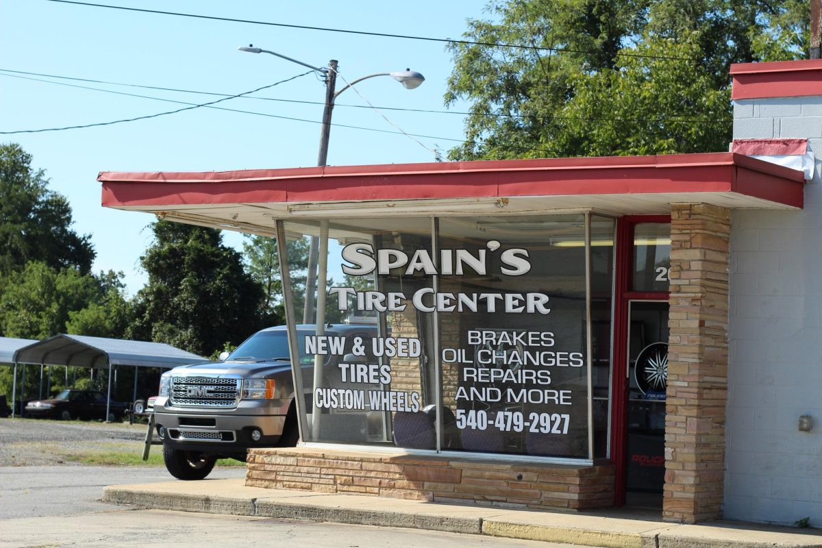 A photo taken of a local tire center in Louisa that was passed during a walk to an interview at Kenny's Central Tire & Auto shop.