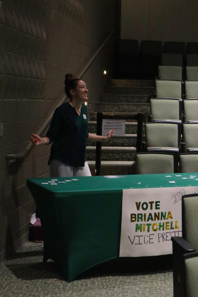 Brianna Mitchell excitedly talks about her running for vice president 