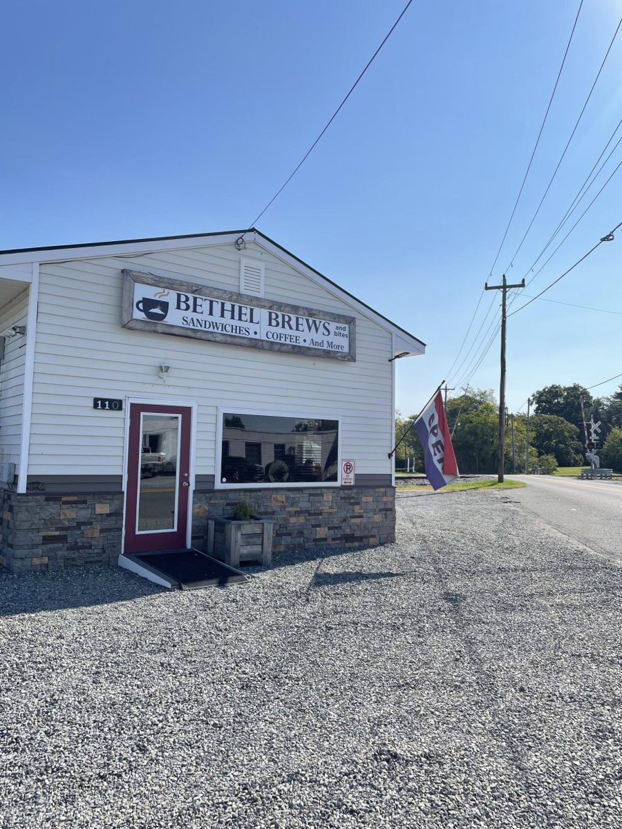 The outdoor view of Bethel Brews, located just off of main street Louisa. 