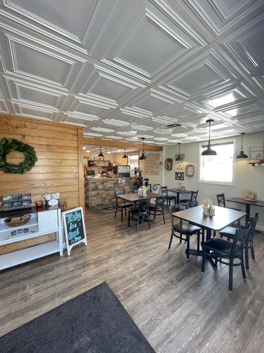 The indoor seating at Bethel Brews allows people to be seated while enjoying their goods. 