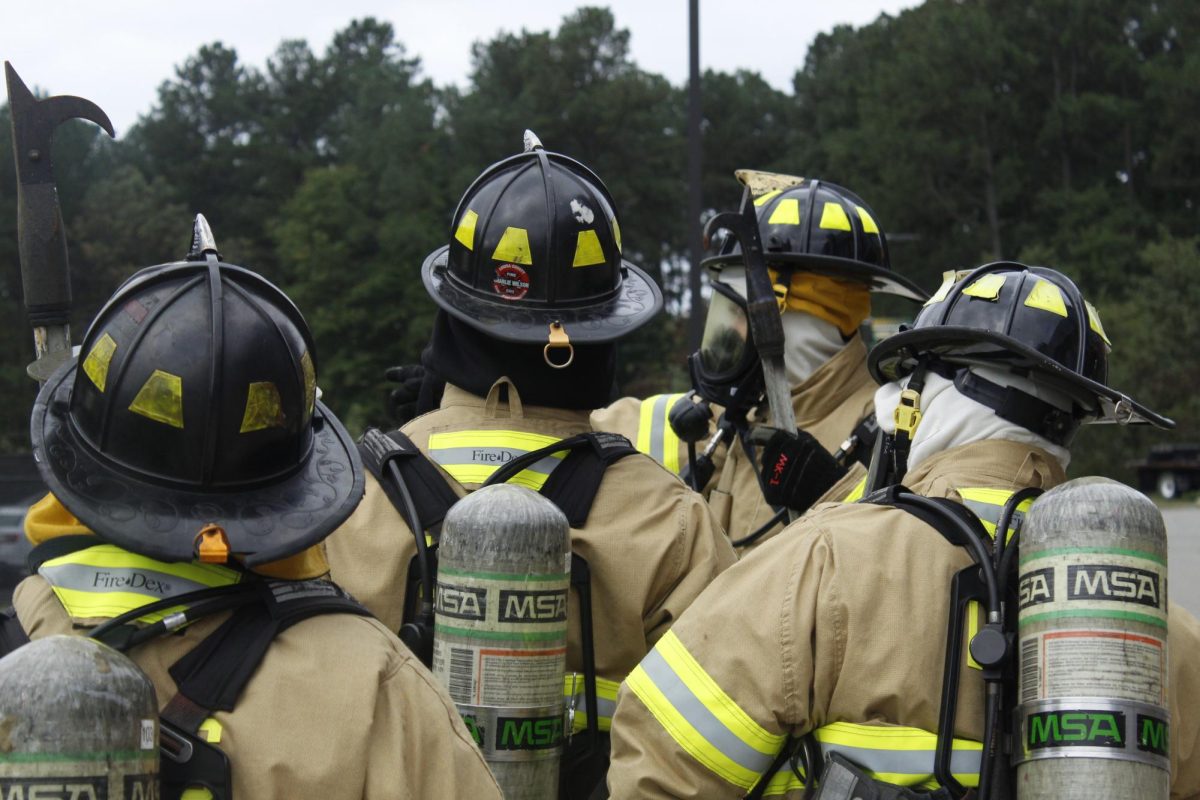 Louisa County's Fire and EMS class discusses plans in the case of a fire in school.