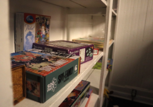 Children's puzzles collected from donors over time ready to be bought by curious children.