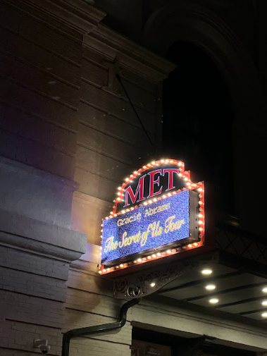 Sign displaying Gracie Abrams "The Secret of Us" Tour sign.