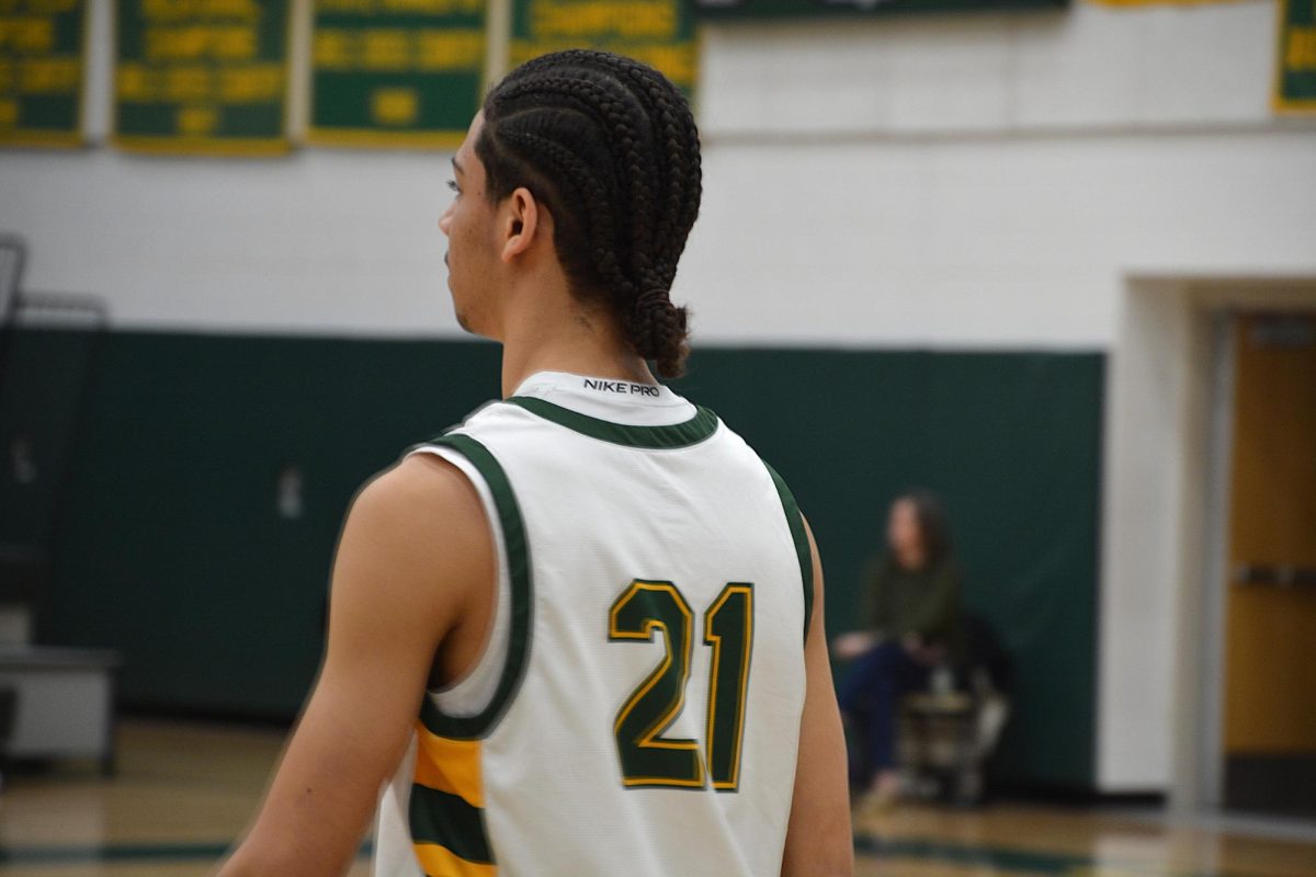 Brandon Bodden gets ready to pass the ball back into play.