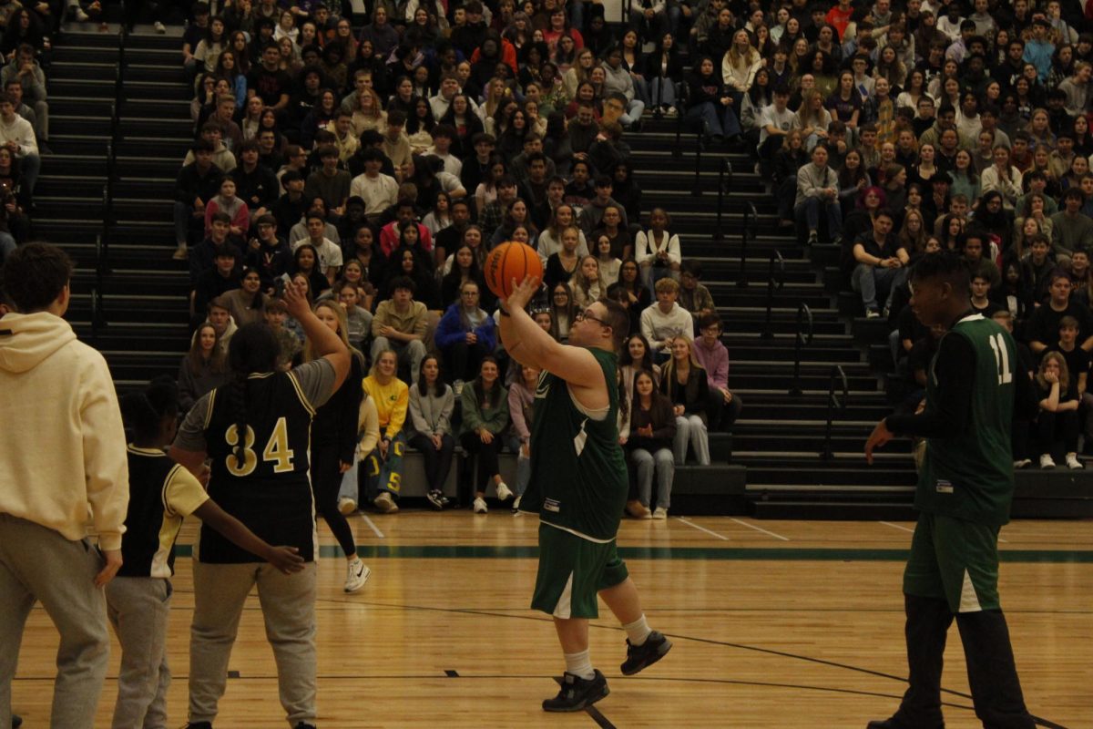 Talley attempts a 2 point shot to start off the game against Monticello.