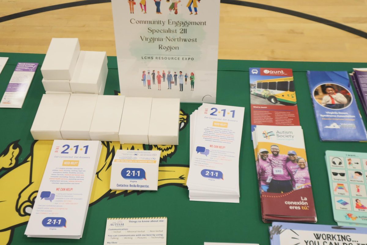 At the center of the gym, there were many packets with information that the families could grab.