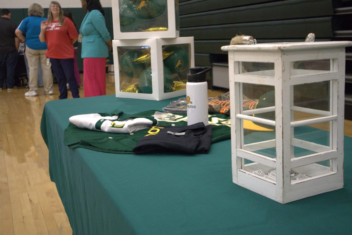 Labrador organized the raffle prizes on a table; every family was able to get a chance at winning a prize. 