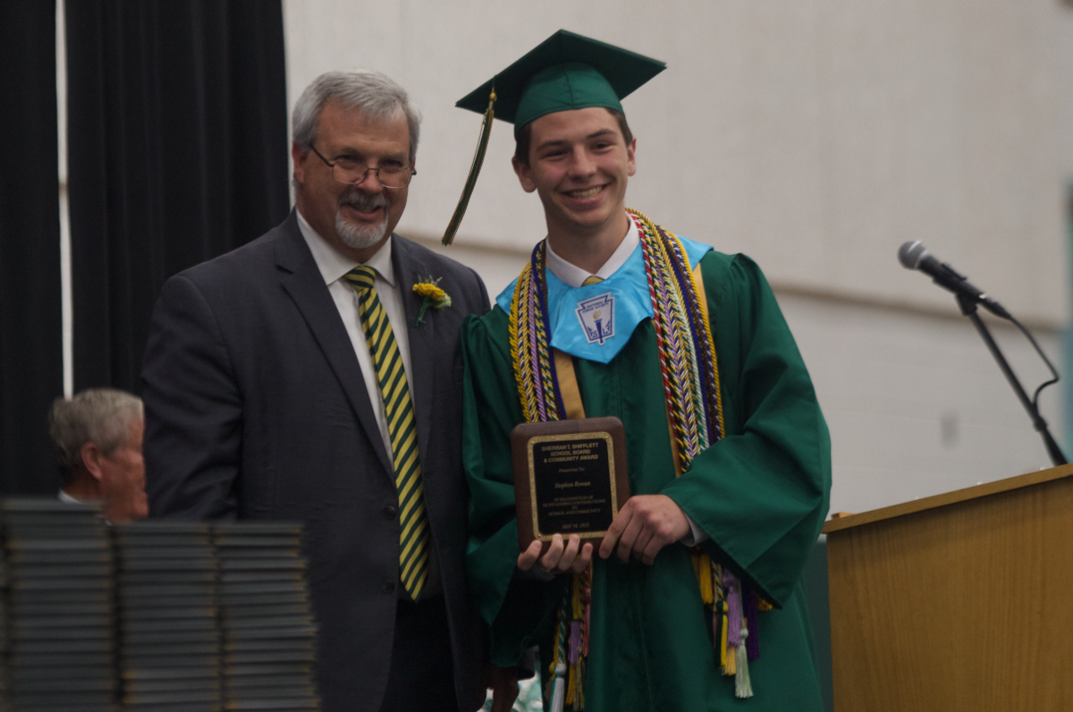 Rowan is granted the Sherman T. Shifflett and the Dr. A.R. Southhall awards for his outstanding efforts throughout his high school career.
