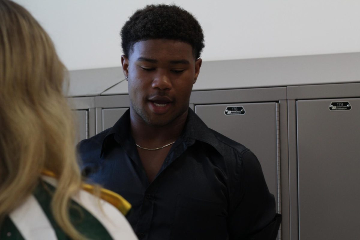 Senior Lavartrell Creasy talks about his Halloween costume being a surprise for everyone.
