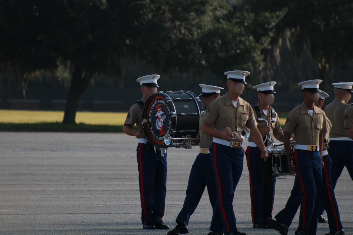 Picture of the Marine Band during the Graduation Ceremony. 