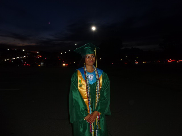 On Graduation night, I posed for one last picture at the school.